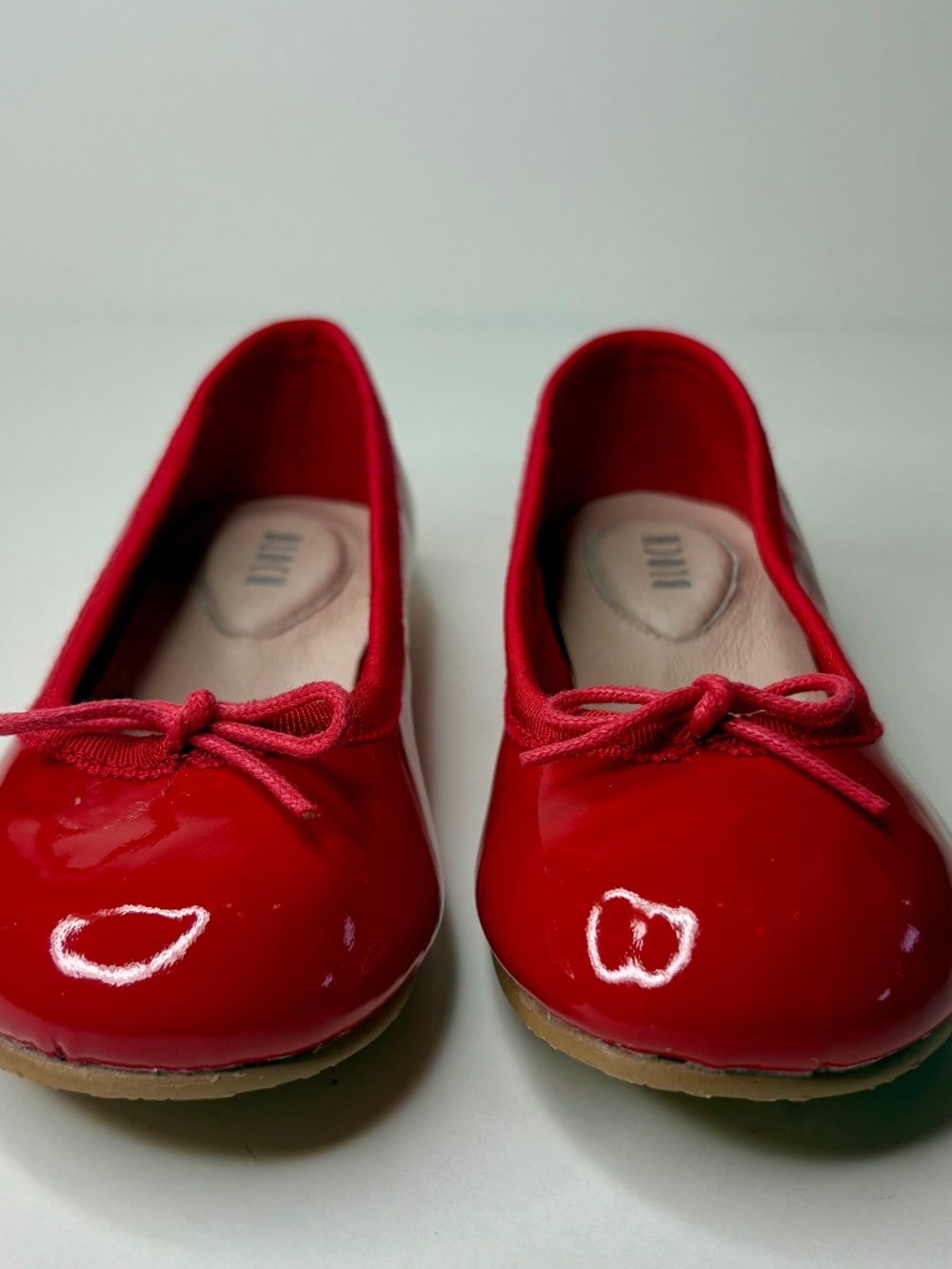 Bloch Red Patent Leather Ballet Flats Bow Women’s Size 9 NEW No Box